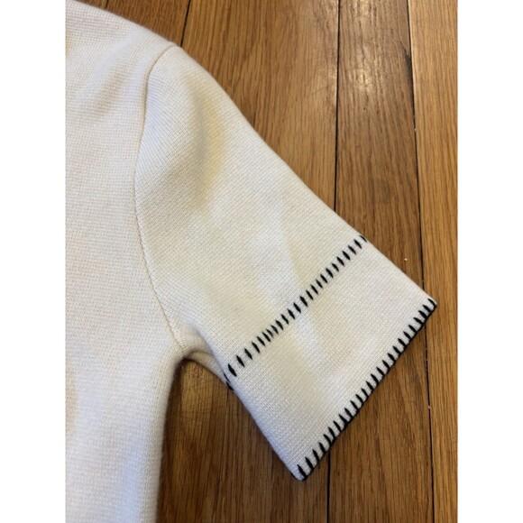 Lisa Yang Ivan Whipstitched 100% Cashmere Mini Polo Dress Button Collar Size 1 S - Picture 2 of 6